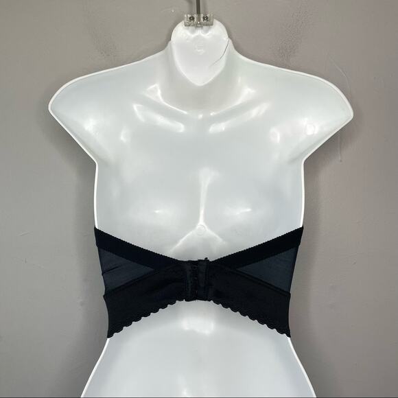 ADONNA Vintage Black Lace Bustier Size 34A Romantic Goth Regency Old Hollywood - Picture 4 of 7